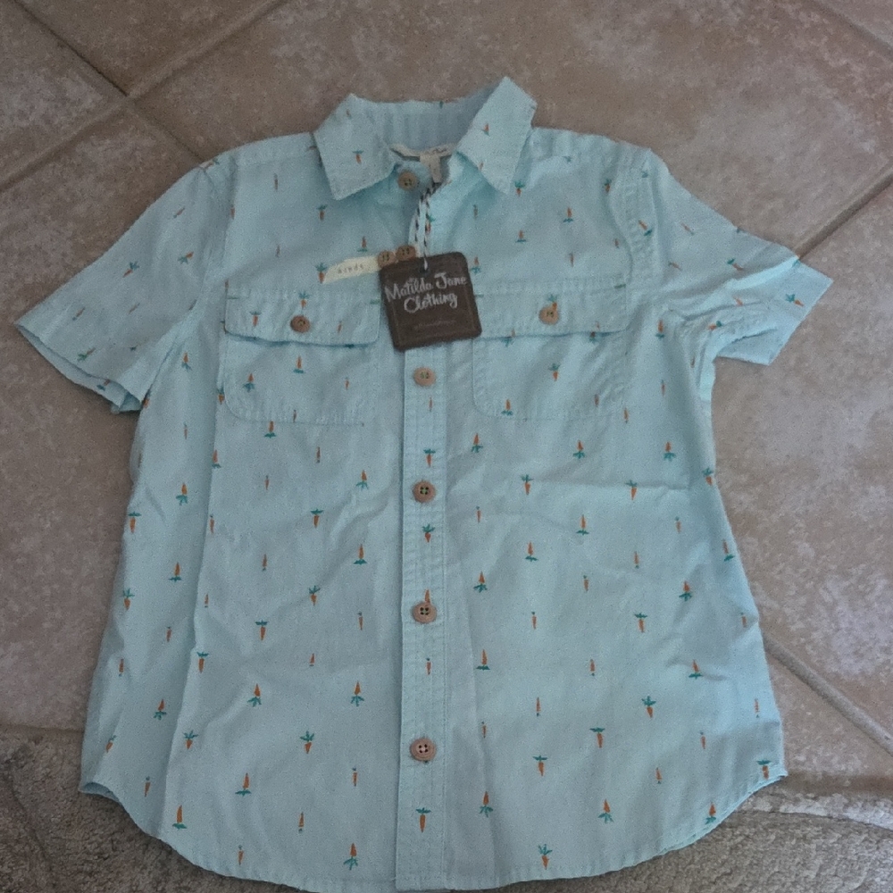 Matilda Jane Light Blue Casual Button Down Shirt